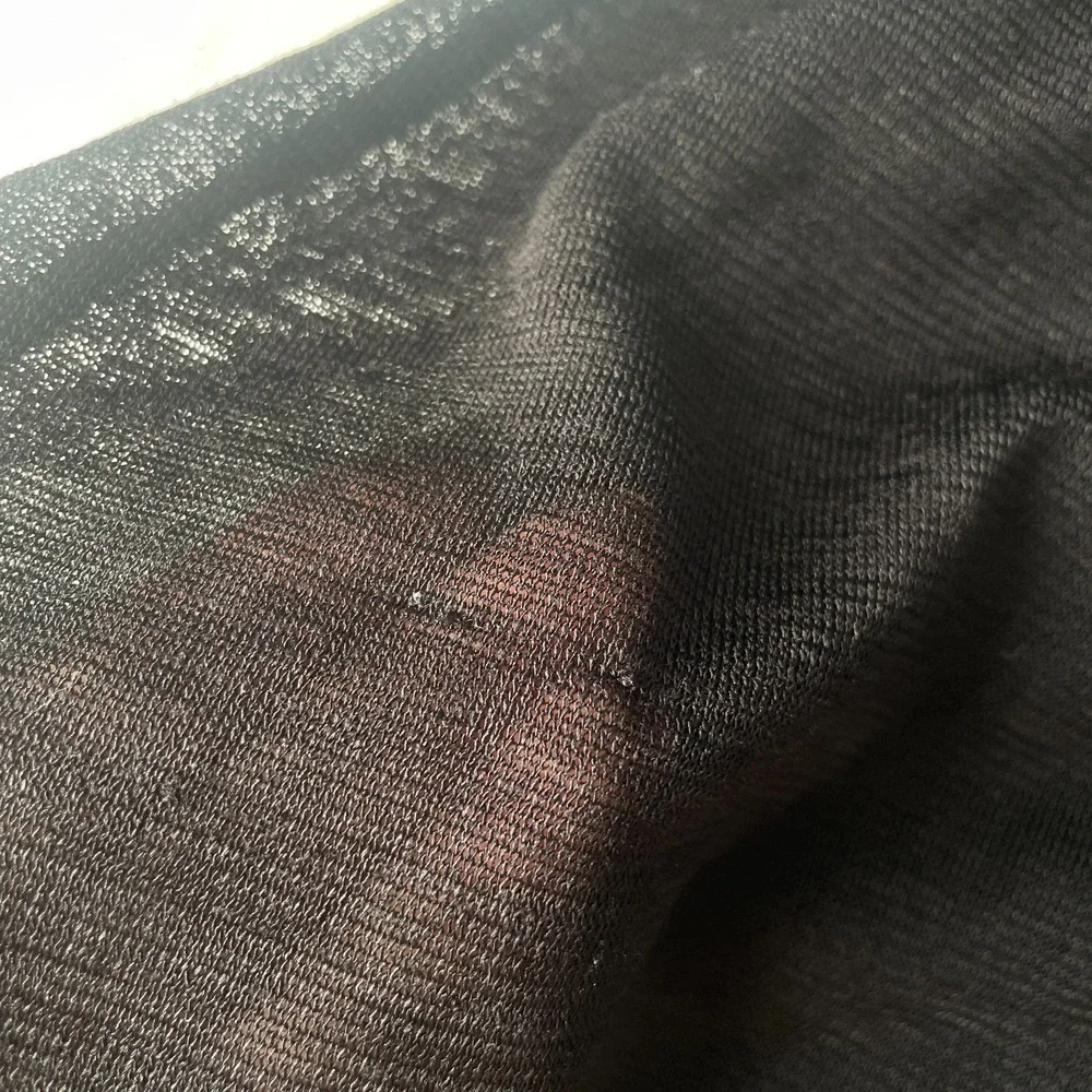 Tokuko 1er Vol Black Sheer Panel Long Sleeve Open Front Jacket Size 9 (US M)‎